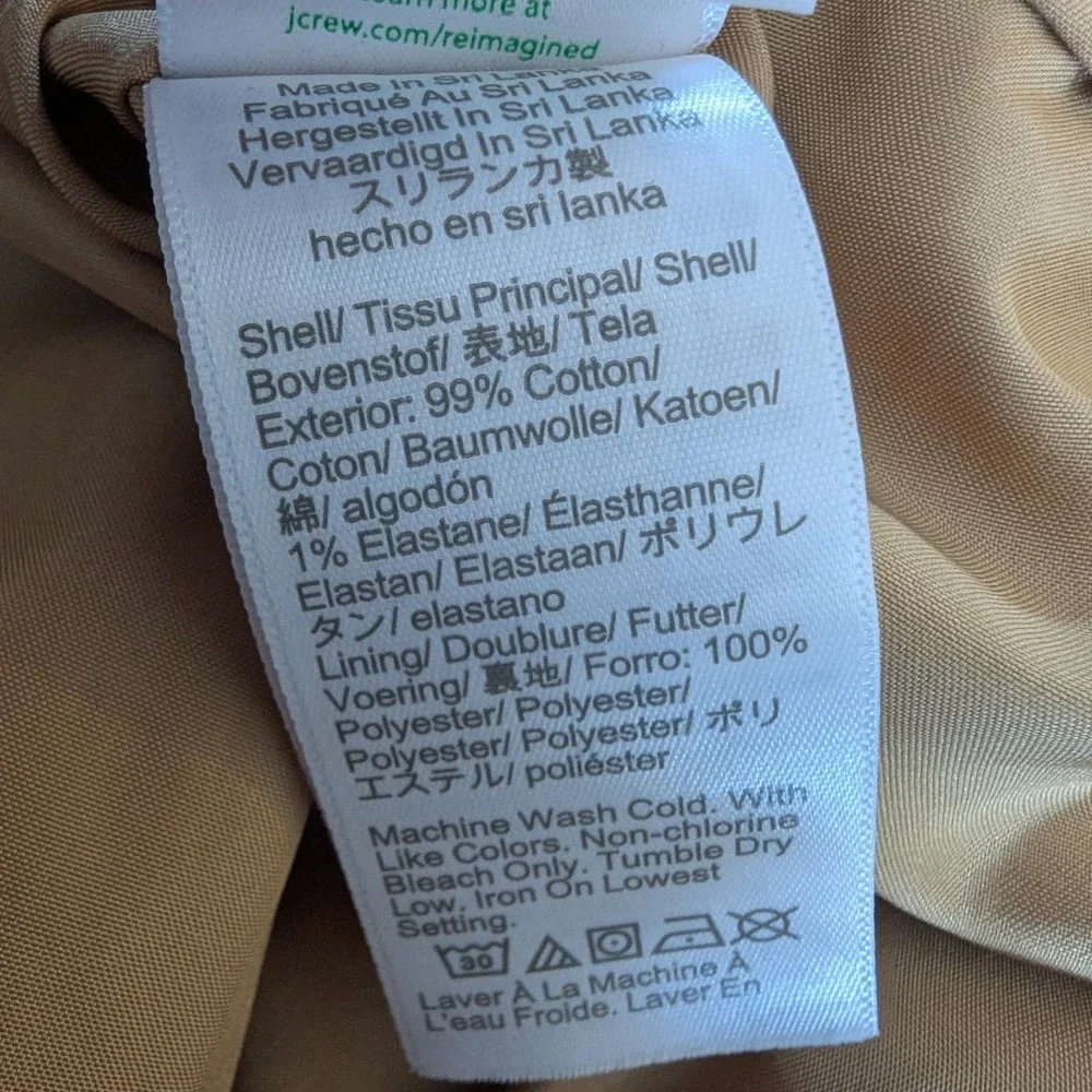 J.Crew Corduroy‎ Mini Skirt Ochre Yellow Mustard Button Front Sz 10 Retro Mod